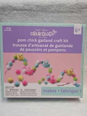🌞Creatology Pom Chick Garland Craft Kit - Pastel Pom Poms Ages 6+